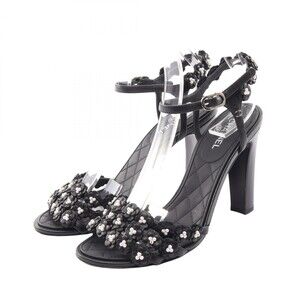 Chanel Camelia Sandals Heels #37 1/2 #332029C52B
